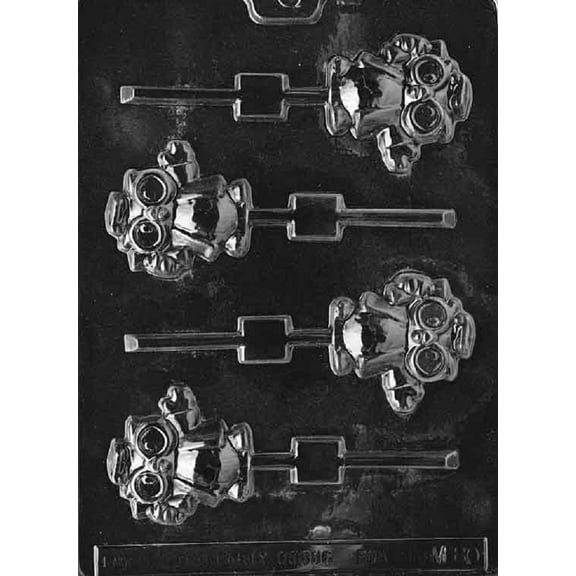Grandmama's Goodies M080 Graduation Owl Lollipop Chocolate Candy Soap Mold with Exclusive Molding Instructions
