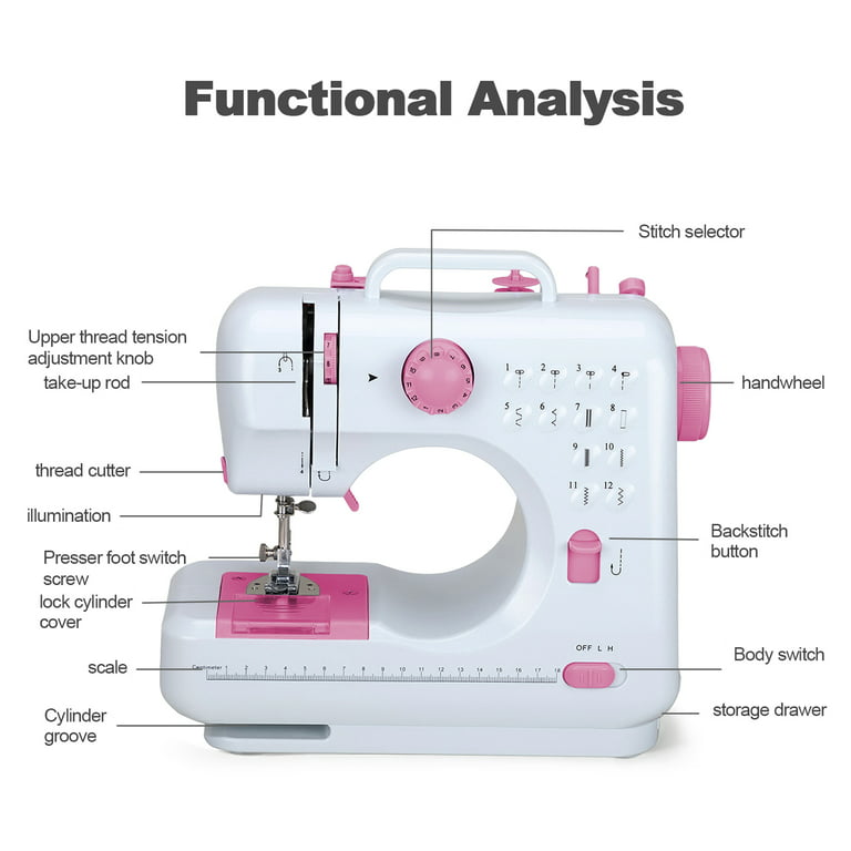 Best Choice Products 6V Portable Sewing Machine, 42-Piece Beginners Kit w/ 12 Stitch Patterns - Gray