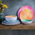 thumbnail image 2 of Tia Mowry 12 Piece Melamine Dinnerware Set, 4 Assorted Colors, 2 of 5