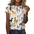 thumbnail image 3 of Cool Horse T-Shirt O Neck Retro Print Big Size T-Shirts Short Sleeve Tees Womens Pretty Design, 3 of 5