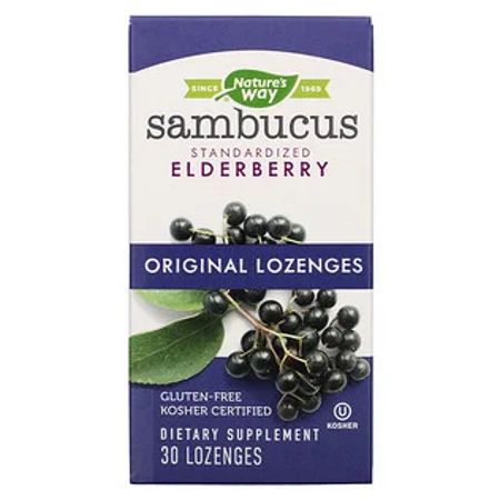 Nature's Way, Sambucus, Standardized Elderberry, Original Lozenges, 30 Lozenges