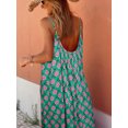 thumbnail image 3 of Kishawna Womens Boho Floral Puff Sleeve Tiered Maxi Dress Long Dresses, 3 of 5