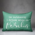 thumbnail image 2 of Creative Products Drink Wine on Porches Mint 14x20 Indoor / Outdoor Pillow, 2 of 2