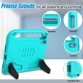 thumbnail image 5 of LTROP Kids Case for New iPad (A16) 11th Generation (11-inch, 2025)/ 10th Gen (10.9-inch, 2022) with Screen Protector, Durable Shockproof Handle Stand Cover Case for iPad 11th/ 10th Gen, Turquoise, 5 of 8