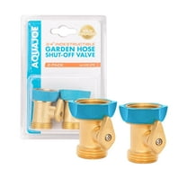 Aqua Joe Indestructible Series Heavy-Duty Hose Shut-off Valve, Brass Construction, 2-Pack