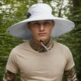 thumbnail image 2 of HJYCHN Breathable Outdoor Sun Hat for Men and Women Wide Brim UPF 50+ Fishing Hiking Summer Travel Lightweight Adjustable Bucket Cap Light Gray One Size, 2 of 5