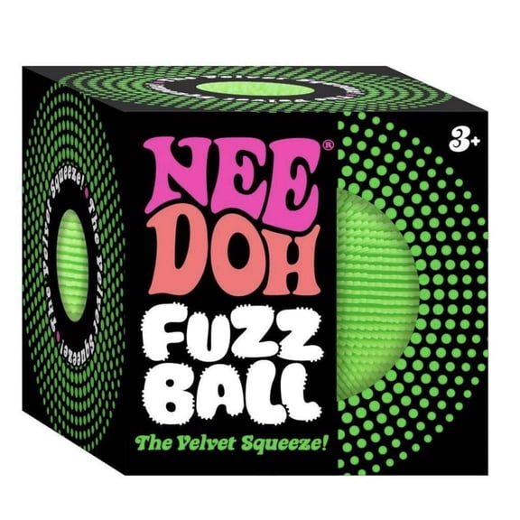 NeeDoh Fuzz Ball , 1 RANDOM COLOR CHOSEN, STRESS BALL RELIEVE, SENSORY FIDGET
