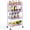 Purple, variant on KK KINGRACK 4 Tier Metal Rolling Cart, Storage Cart with Wheels, Utility Cart for Office,School, Organize, Black