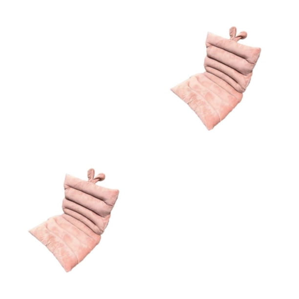 Monstrate Cojín para silla, tumbona, respaldo de felpa, alfombrilla para asiento, para estudiantes, oficina Rosa 45*85cm 2Conjunto