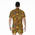 thumbnail image 2 of Abstract Sunflower Pattern Short Sleeve Men'S Rompers Casual Summer Jumpsuits Outfit, 2 of 4