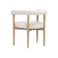 thumbnail image 4 of Benjara Lea 26" Accent Armchair- Curve Wishbone Back- White Boucle- Brown, 4 of 5