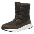 thumbnail image 1 of Daznico Women Snow Boots Simple Solid Color Comfortable Thickened Warm and Comfortable Lace Up,Size 9, 1 of 9
