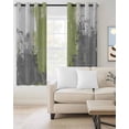 thumbnail image 2 of Sage Green Cement Gray Blackout Curtains for Bedroom/Living Room, Thermal Insulated Kitchen Curtains, Modern Abstract Art Green Grommet Darkening Window Treatment Drapes 52"x72"x2, 2 of 8