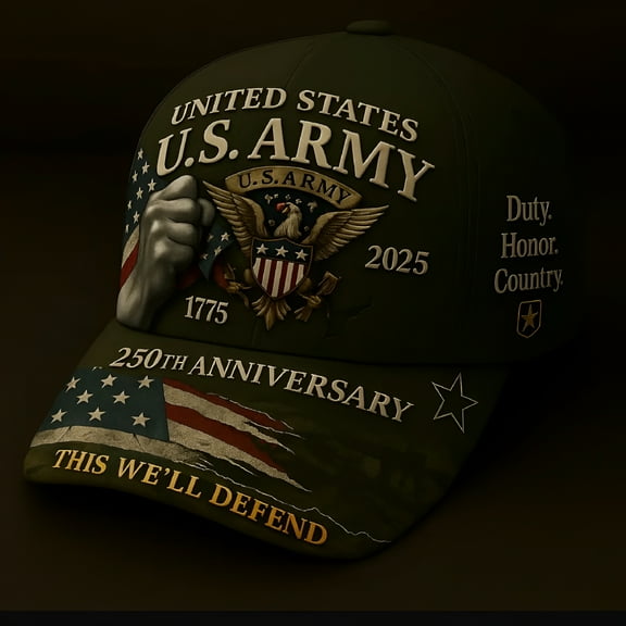 TELOLY 250th Anniversary Baseball Cap, Embroidered Military Cap, Adjustable Veteran's Cap, Dedicated to Patriotic Americans