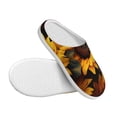 thumbnail image 3 of Fotbe Vibrant Sunflower Blooms Pattern Women's Fuzzy Curly Fur Memory Foam Loafer Slippers Indoor Outdoor Slippers Winter Home Shoes-42/43, 3 of 7