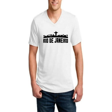 Rio Skagit Short Head - Rio De Janeiro Brazil Men's V-Neck Short Sleeve T-Shirt