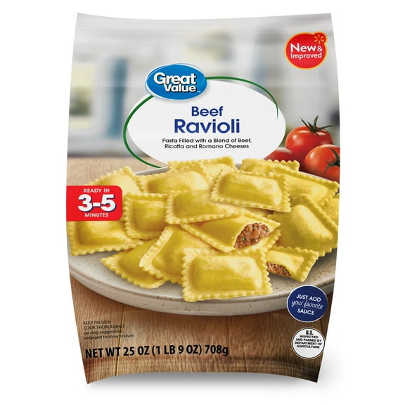 Great Value Beef Ravioli, 25 oz