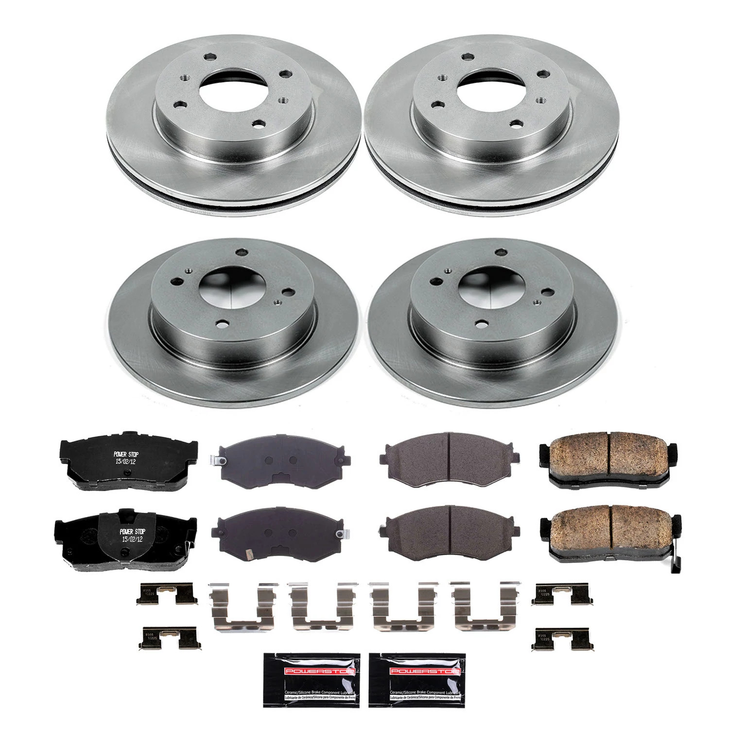 PowerStop Front and Rear Stock Replacement Brake Pad and Rotor Kit Fits: INFINITI Select Models KOE9173