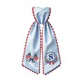 Patriotic Wreath Sash Letter S Monogram 40cm Blue White Striped Bow ...