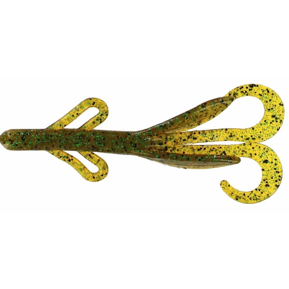 Big Bite Baits Soft Plastic Creature Bait (Pumpkin Pepper Green, 4 inch)