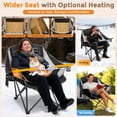thumbnail image 4 of DKMOCO Oversized Folding Heated Camping Chair with 20000mAh Battery, 3 Heat Levels & 2 Heating Zones, for Outdoor Sports Camping Lawn, Black, 4 of 9