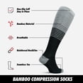 thumbnail image 4 of GoWith Bamboo Orange Knee High Compression Socks For Women and Men | 1 Pair | Model: 3590, 4 of 12