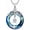 Style 2, variant on SISGEM Pear-Cut Moissanite Cross/Moon Necklaces for Women, 925 Sterling Silver Pear-Cut Moissanite with Blue Crystal Pendant Necklaces for Women Mom Wife