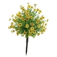 thumbnail image 1 of Flor de violeta artificial, estaca de jardín, arbustos de vegetación de imitación, planta artificial decorativa para bodas, al aire libre, exterior, amarillo, 1 of 8
