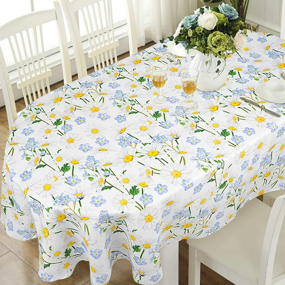 Modern Oval Tablecloth for Oval Table Waterproof Table Cloths for Dining Room Indoor Outdoor Home Decorative Table Cloth-60x102in