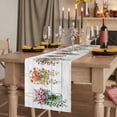 thumbnail image 2 of Table Runners 60 Inches Long Dress Scarves, Pink Spring Floral Farmhouse Kitchen/Dining Table Runner, Small Coffee Tablerunners, Wooden Elegant Farmhouse Botanical 13x60 Inch, 2 of 9