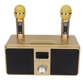 thumbnail image 3 of Altavoz Bluetooth SD‑309 resistente a caídas de 100 Hz a 18 KHz, máquina de karaoke de 10 m/32,8 pies con 2 micrófonos inalámbricos, 3 of 12
