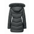 thumbnail image 2 of Womens Puffer Jacket Windproof Winter Coat Waterproof Winter Parka Jacket, Gray 2XL, 2 of 7