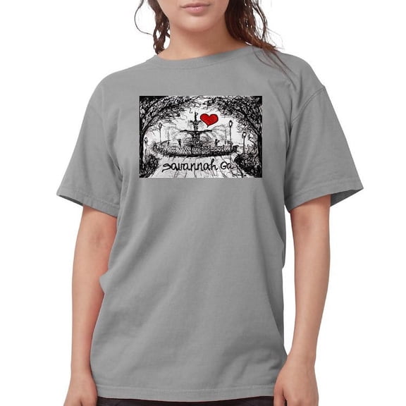 CafePress - I Love Savannah Ga T Shirt - Womens Comfort Colors® Shirt