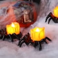 thumbnail image 4 of Spider Tea Light, Spider Orange Tea LED 2 PCS en Llamas para Restaurantes, 4 of 7