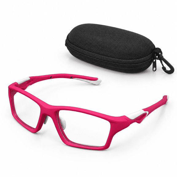 Pink Classic Lensless Sport Safety Eyewear for Pickleball Tennis Racquetball Squash