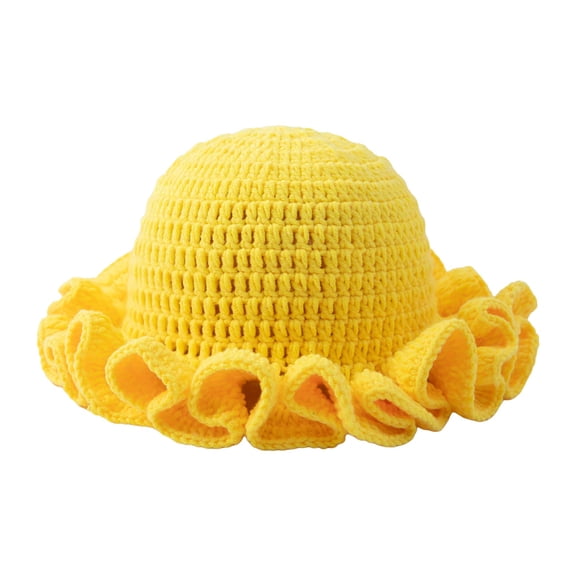 XZNPDUCQ Breathable Sun Hat Beach Hat Girls Crochet Bucket Hat Women Trendy Knit Floppy Cap Cute Boho Handmade Outdoor Boho Travel Fishing Hat