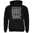 thumbnail image 1 of Chandail à Capuchon Noir pour Adulte de Costume de Robot Humain d'Halloween, 1 of 1