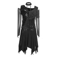 thumbnail image 6 of Haitryli Latin Dance Dress for Women Sequin Tassel Cocktail Dresses Cha Cha Tango Ballroom Dress with Choker Black L, 6 of 7