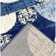 thumbnail image 7 of Navy Blue Beige Ivory Polka Dot Geometric Circles Modern Contemporary Area Rug, 7 of 7