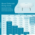 thumbnail image 5 of Leading Linens 60 Inch Round Ivory Polyester Tablecloth - Stain & Wrinkle Resistant Washable Dining Table Cover for Wedding Reception Banquet Party Event, 5 of 6