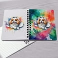 thumbnail image 4 of Funny Watercolor Adorable Cavalier King Charles Spaniel Peeking Through Torn Paper Effect Spiral Bound Journal Dog Lover Gifts 5x7in Spiral Notebook - 00026, 4 of 5