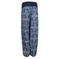 thumbnail image 6 of Lroveb Palazzo Pants for Women,High Waisted Baggy Hippie Gypsy Boho Pants, Ladies Loose Band Womens Printed Leg Pants Width Casual Women Navy, 6 of 6