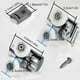 thumbnail image 4 of Inteprter Juego de ruedas para puerta de ducha, 4 pack/lote, 4 Uds., rodillos superiores e inferiores para un montaje seguro diseñado Accesorios de baño, 4 of 6