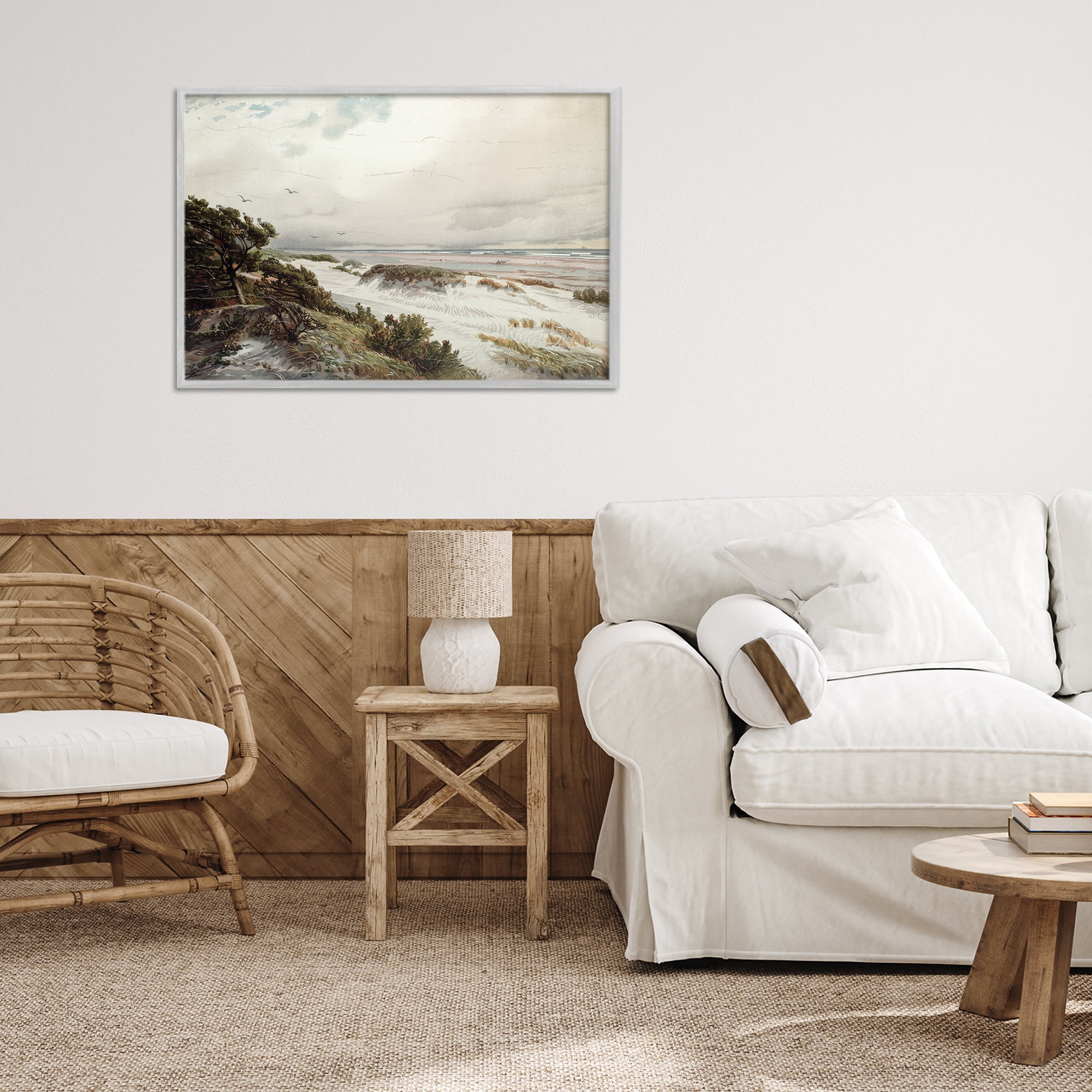 Stupell Industries Bountiful Success Beach Gray Framed Giclee Art, design by Lula Bijoux & co.