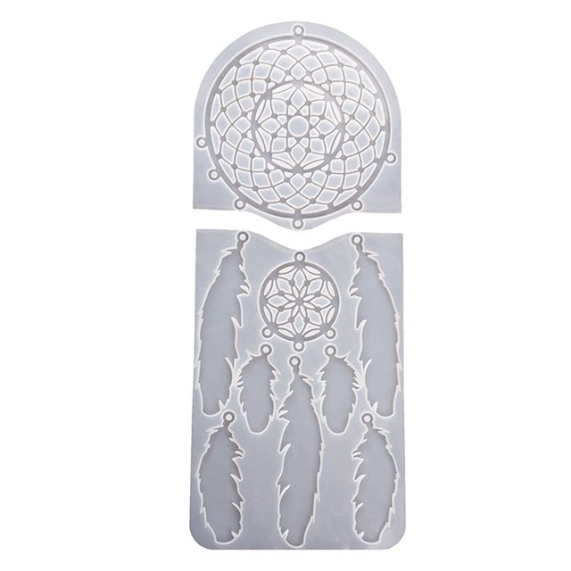 Moldes de silicona para atrapasueños, atrapasueños grandes, kit de bricolaje, epoxi Leyfeng Moho