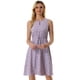 thumbnail image 2 of Vestido A Media Pierna Sin Mangas Con Cuello Dividido Y Cintura Con Cordón Estampado Para Mujer Púrpura XL, 2 of 2