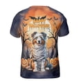 thumbnail image 2 of Mummy Australian Shepherd Happy Halloween with Pumpkins Bats Spooky Fun All Over Print 3D Shirt Unisex Merch Aussie Dog Lover Gifts - 00019, 2 of 6
