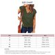 thumbnail image 4 of Blusa de verano Ticfox para mujer cuello en V Manga casquillo fluida Color puro OD verde XL, 4 of 4