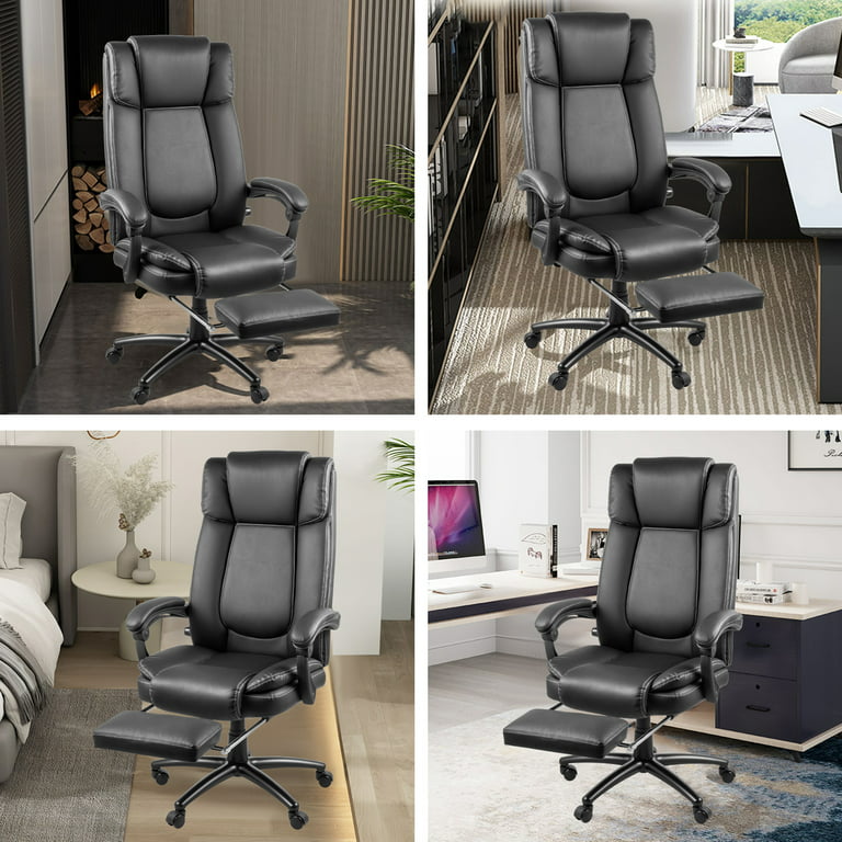 VEVOR Heavy Duty Executive Office Chair with Cutting-edge Adjustable Lumbar  Support for Long Hours, Big and Tall 400lbs Office Chair, Wide Thick