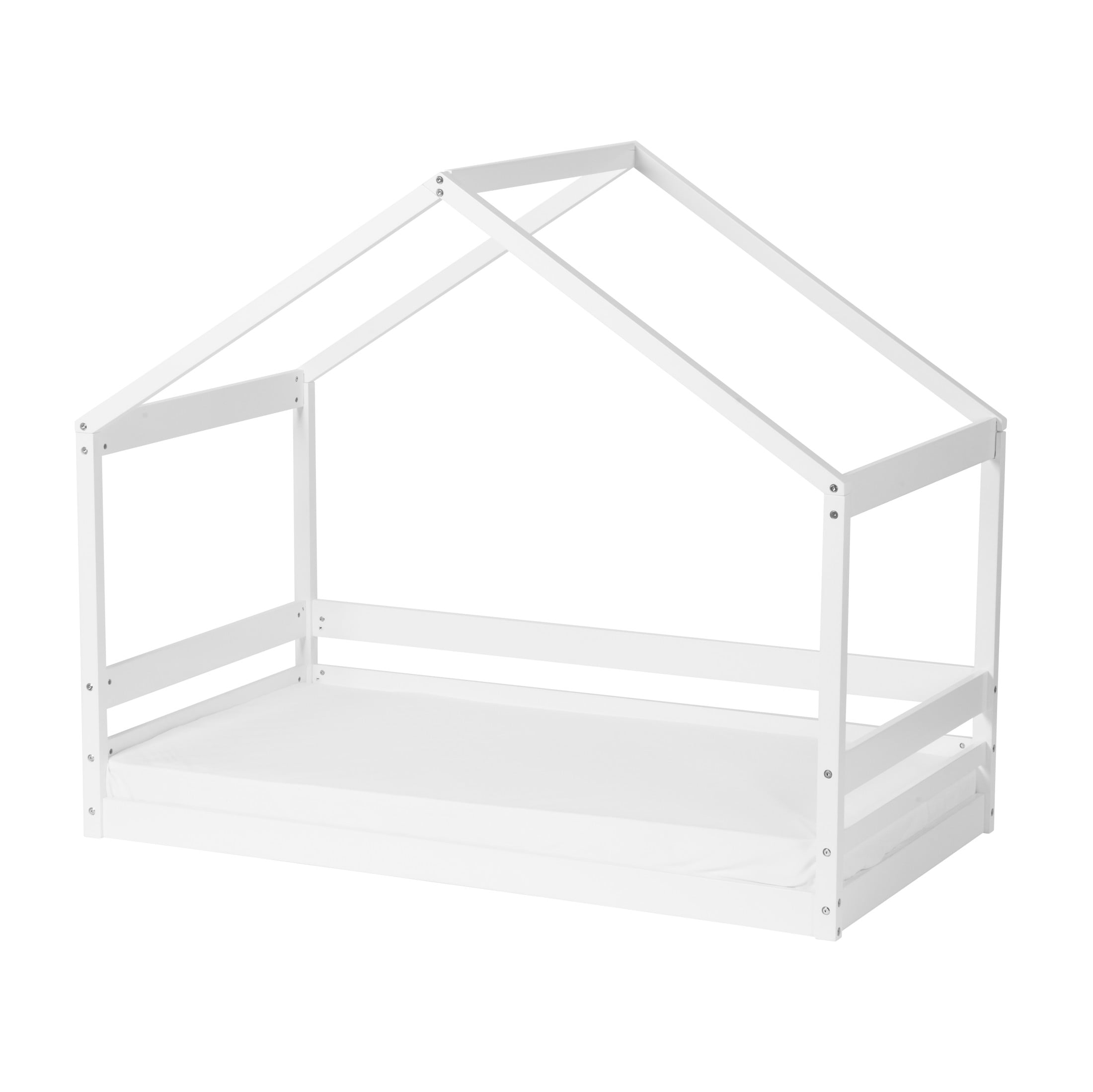 Little Seeds Trellis House Toddler Bed, True White